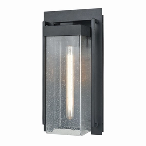 Overton One Light Wall Sconce Matte BlackOutdoor wall sconces with motion sensor
