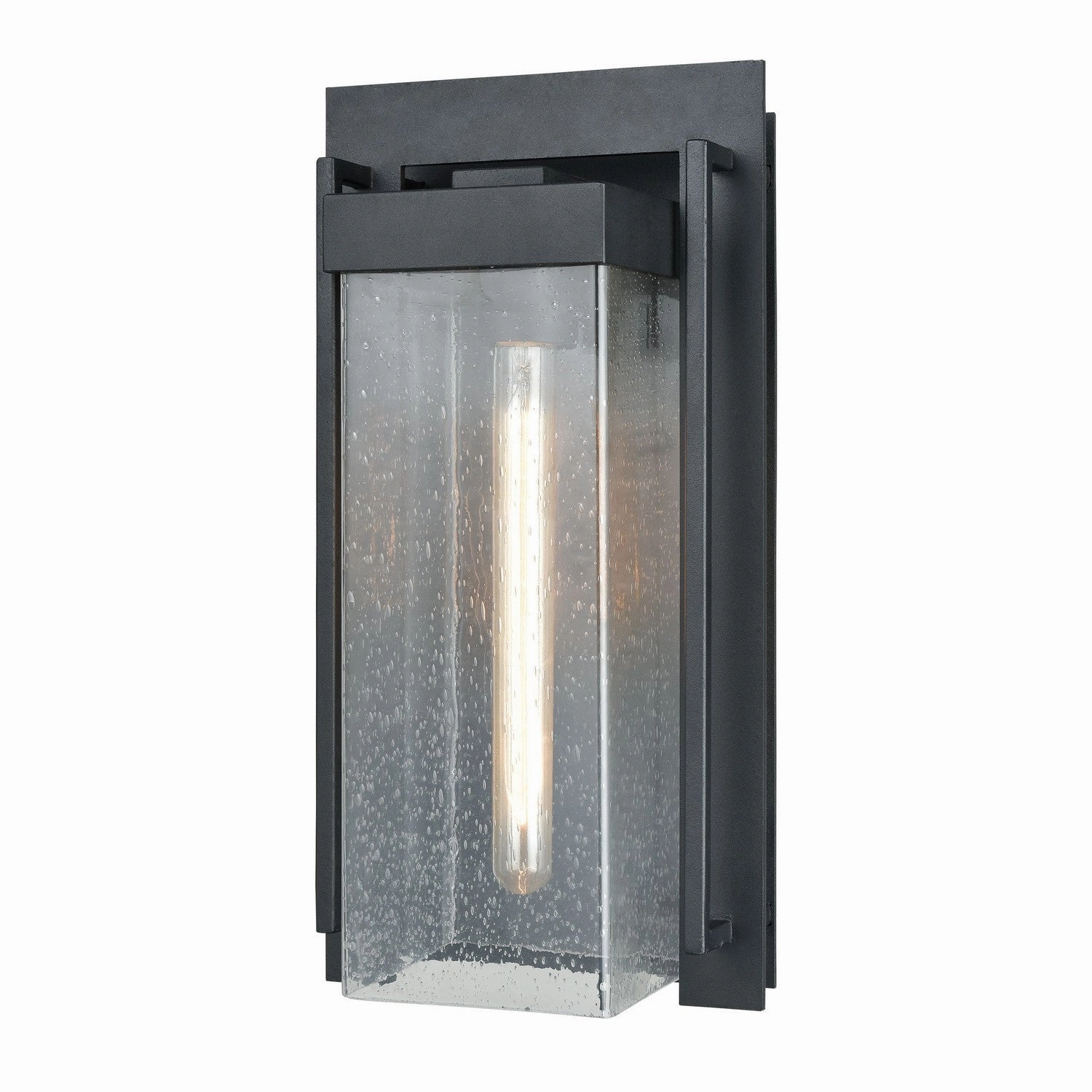 Overton One Light Wall Sconce Matte BlackOutdoor wall sconces with motion sensor