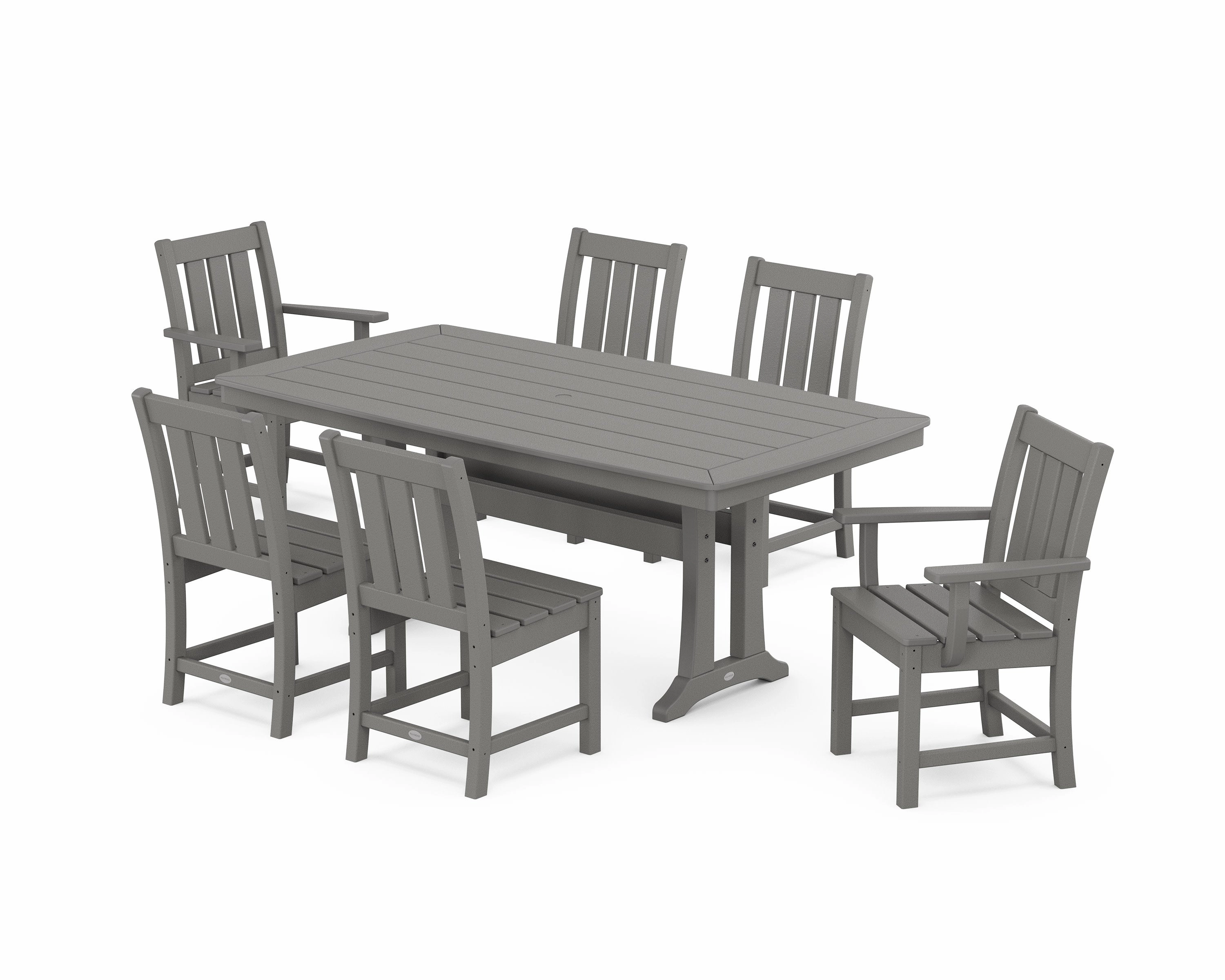 Oxford 7-Piece Dining Set with Trestle Legsoutdoor patio furniture set