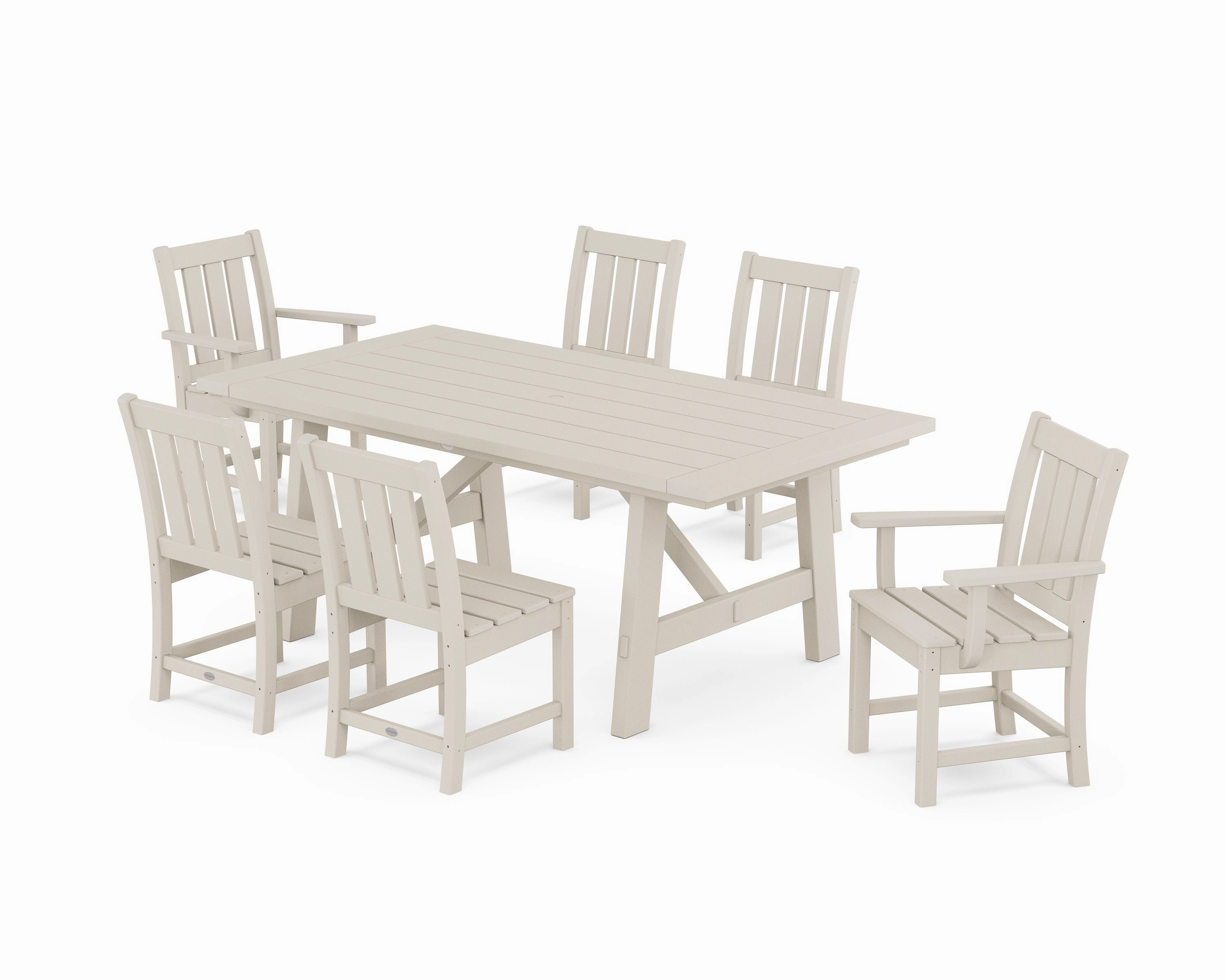 Oxford 7-Piece Rustic Farmhouse Dining Set