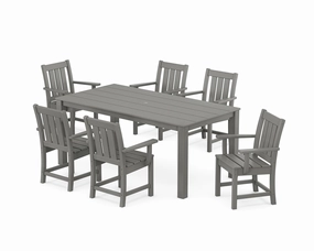 Oxford Arm Chair 7-Piece Parsons Dining Setoutdoor patio furniture set