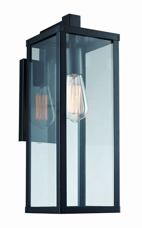 Oxford One Light Wall Lantern BlackOutdoor wall sconces with motion sensor