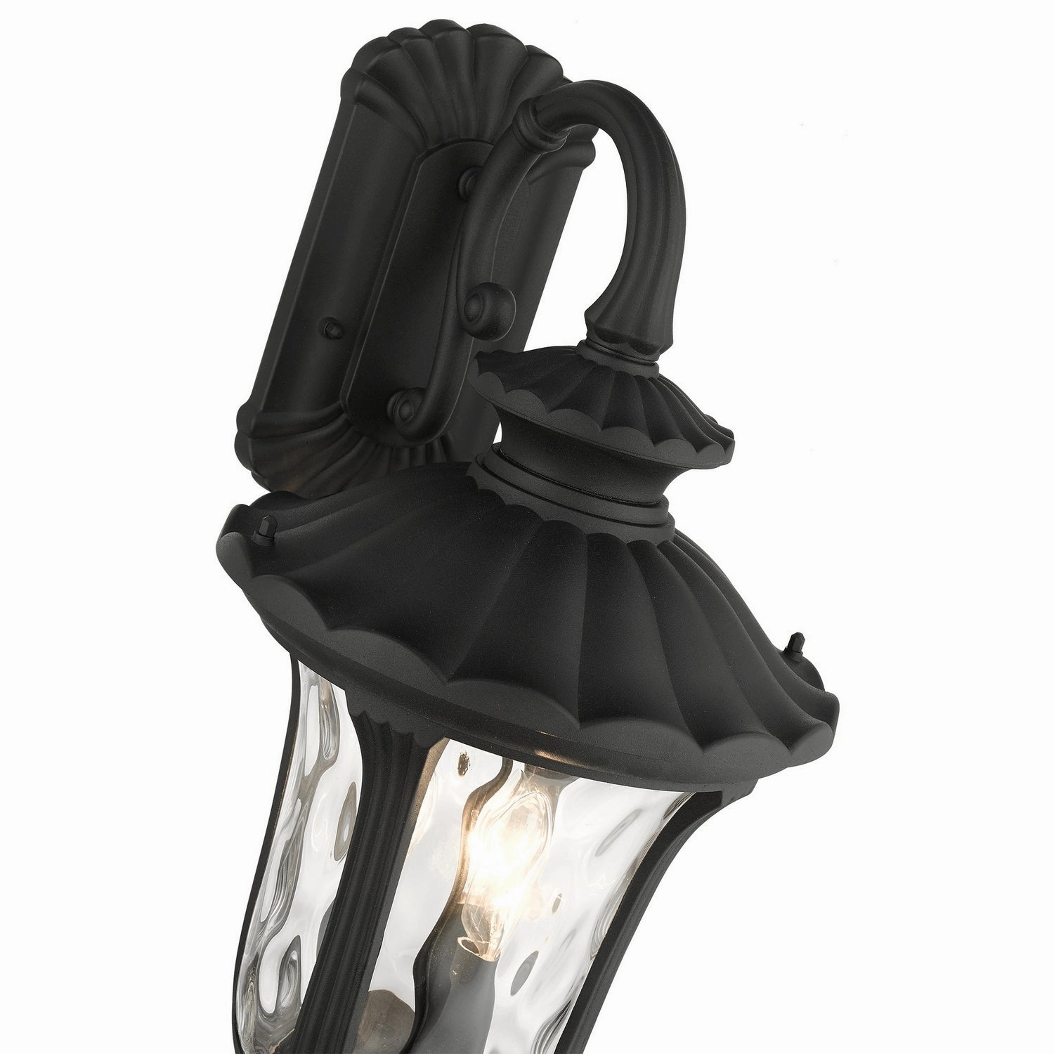 Oxford Three Light Outdoor Wall Lantern Textured Black