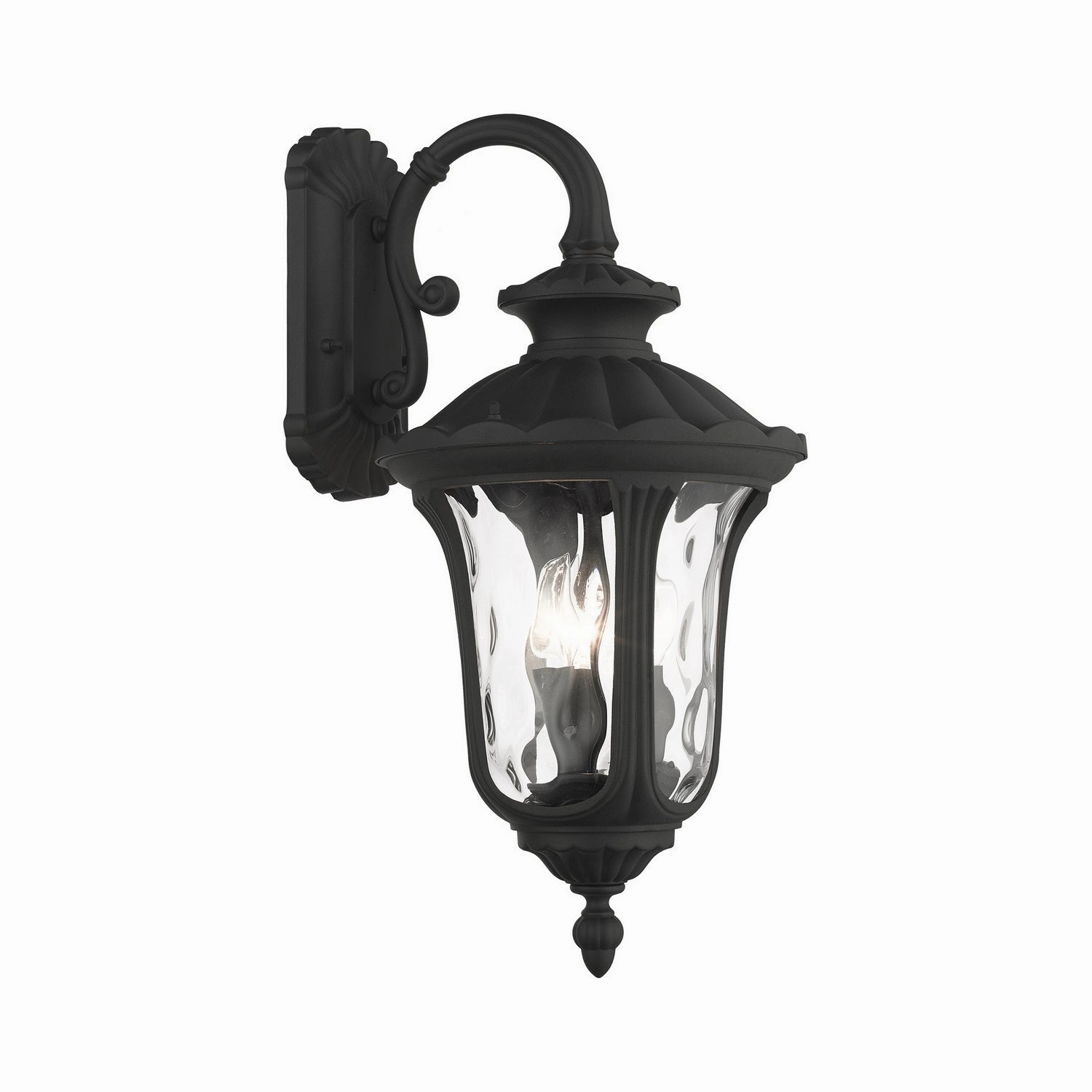 Oxford Three Light Outdoor Wall Lantern Textured BlackOutdoor wall sconces with motion sensor
