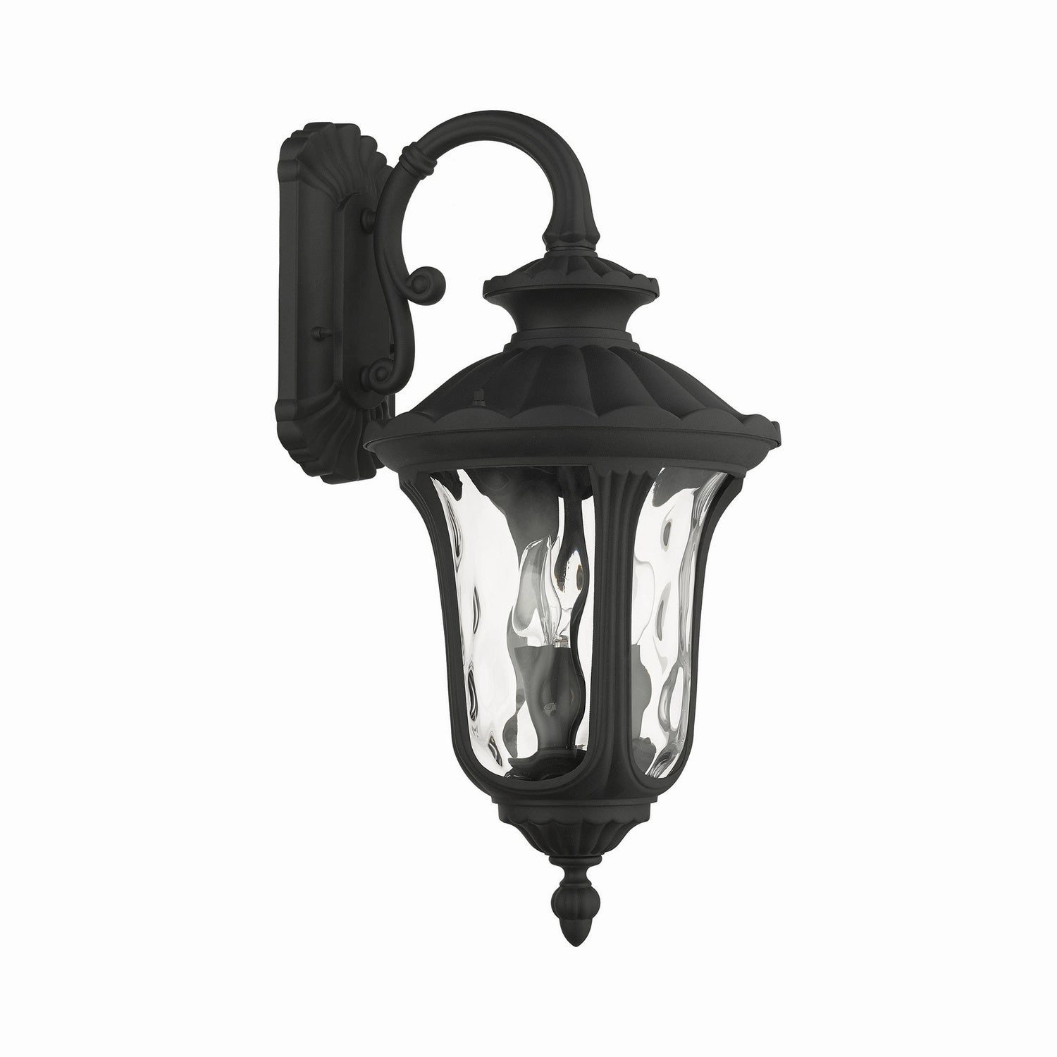 Oxford Three Light Outdoor Wall Lantern Textured Black