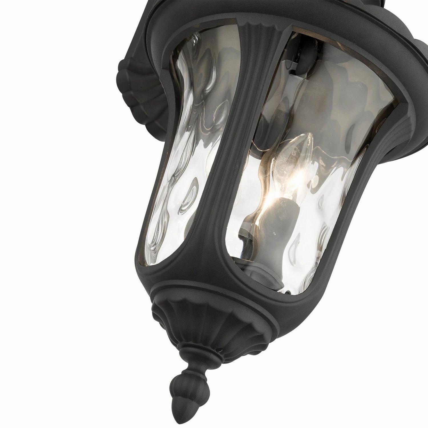 Oxford Three Light Outdoor Wall Lantern Textured Black