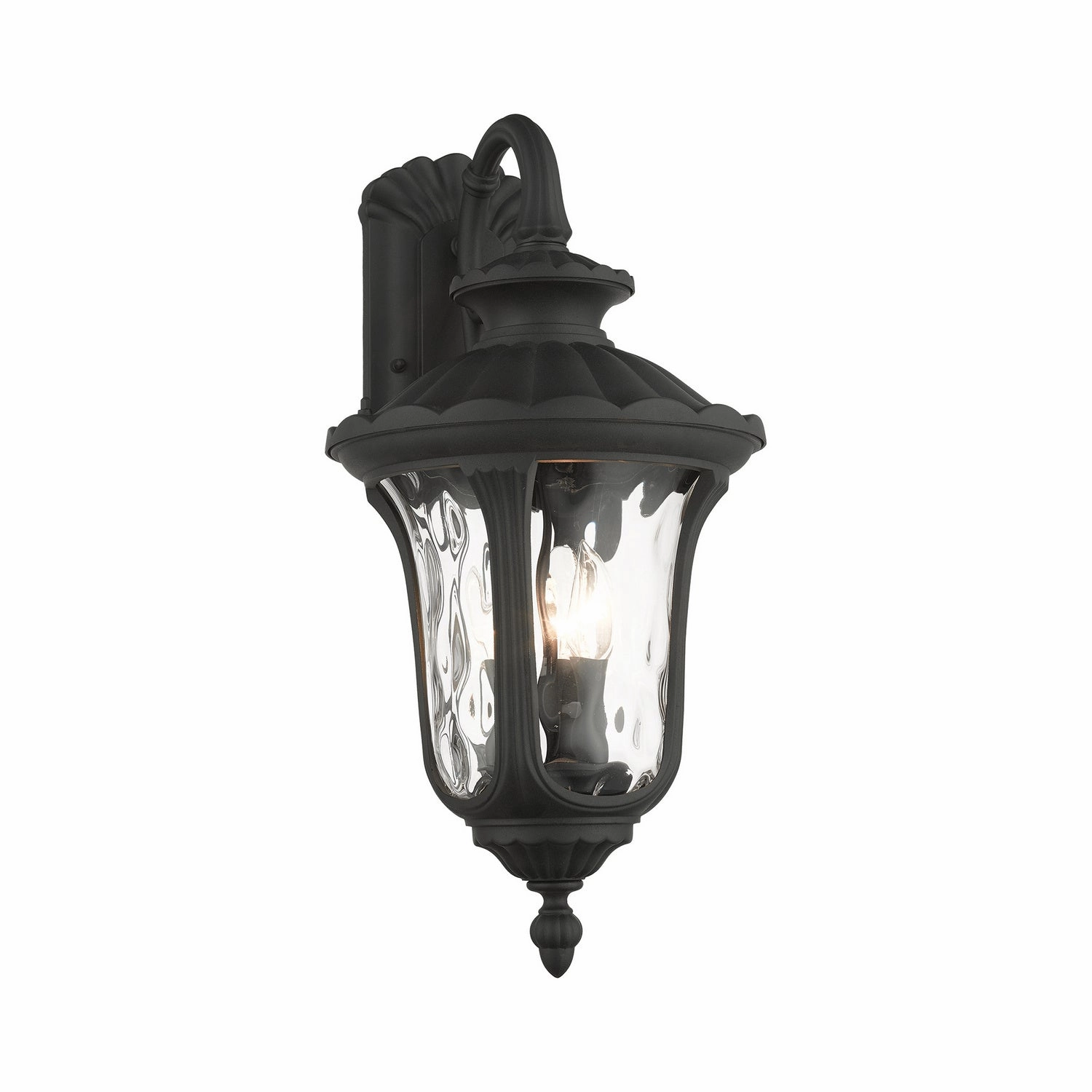 Oxford Three Light Outdoor Wall Lantern Textured Black