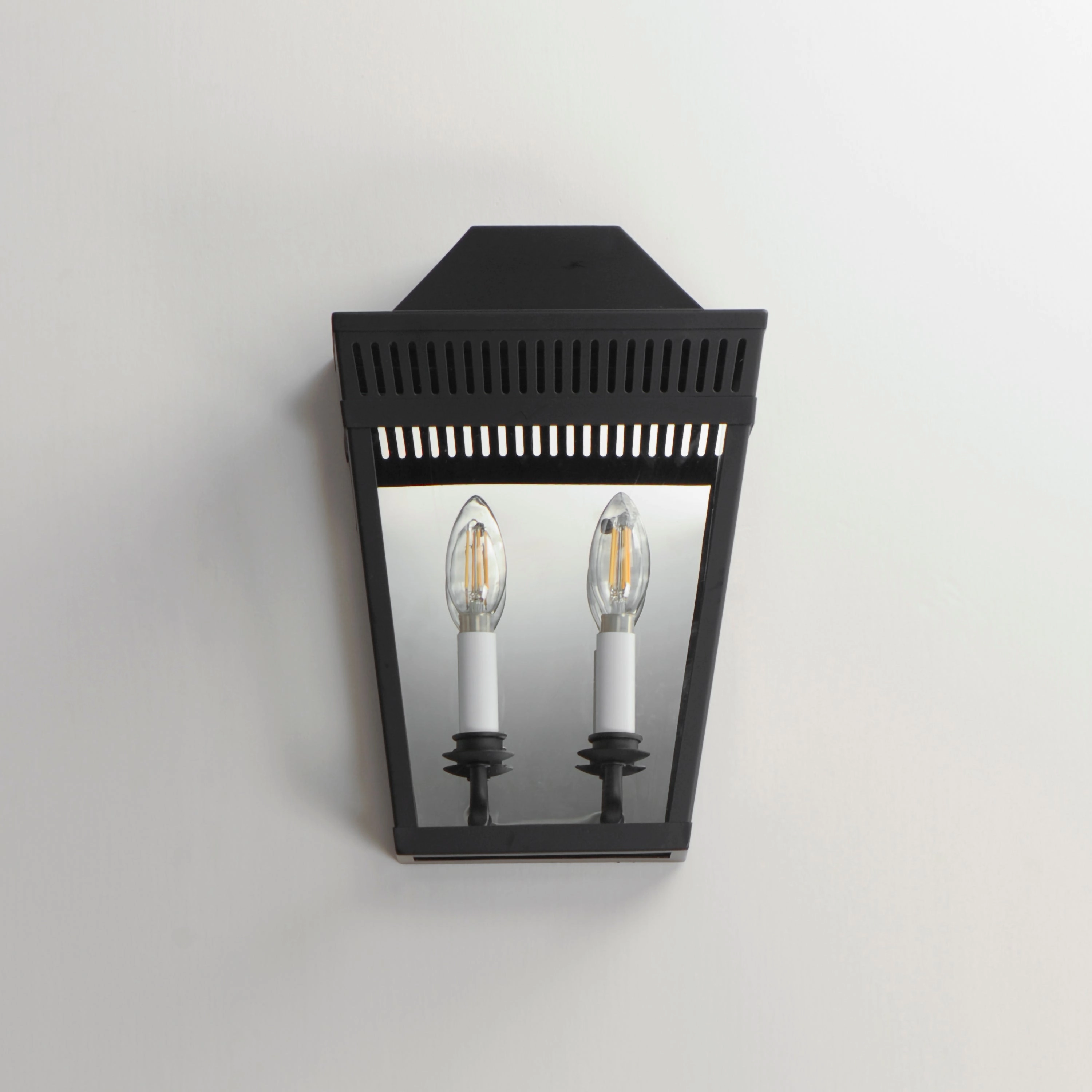 Oxford Two Light Outdoor Wall Sconce Black