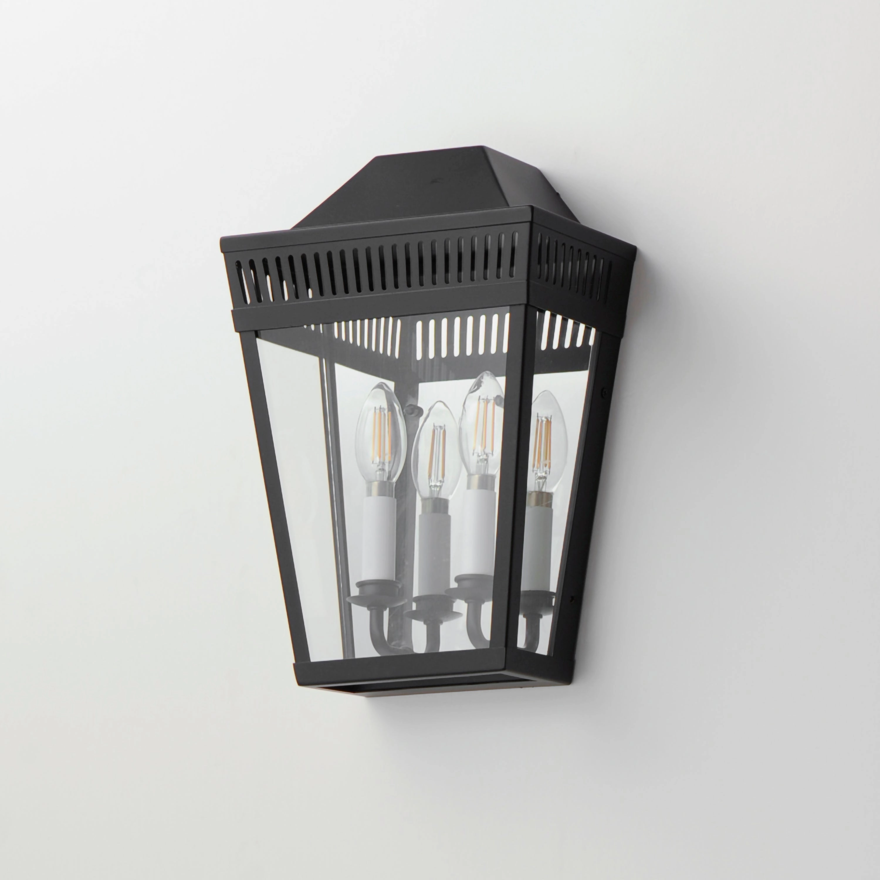Oxford Two Light Outdoor Wall Sconce Black