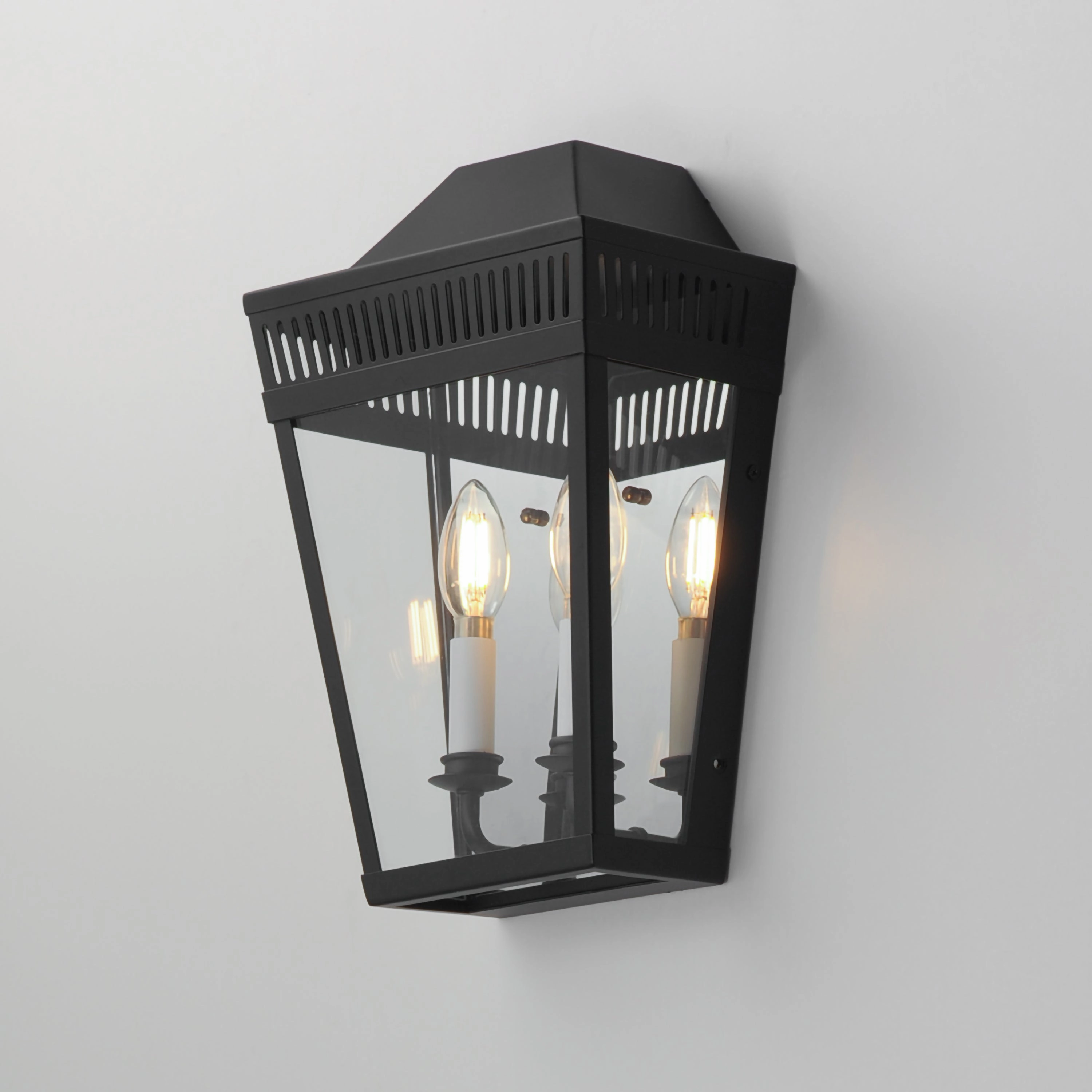 Oxford Two Light Outdoor Wall Sconce Black