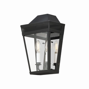 Oxford Two Light Outdoor Wall Sconce BlackOutdoor wall sconces with motion sensor
