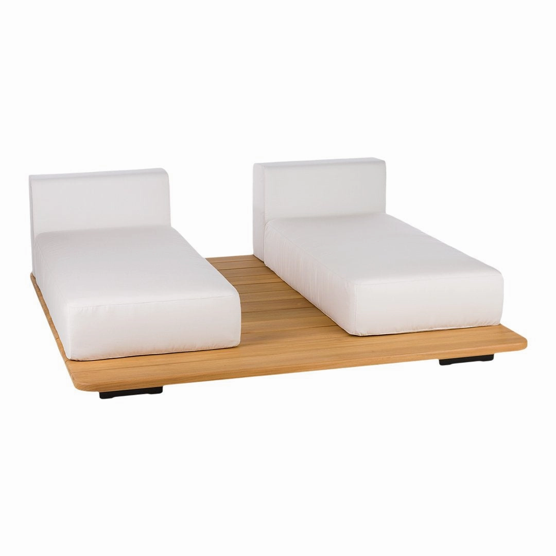 Pal 2 Double Seat Sunbeds - ParallelPatio reclining sun chair