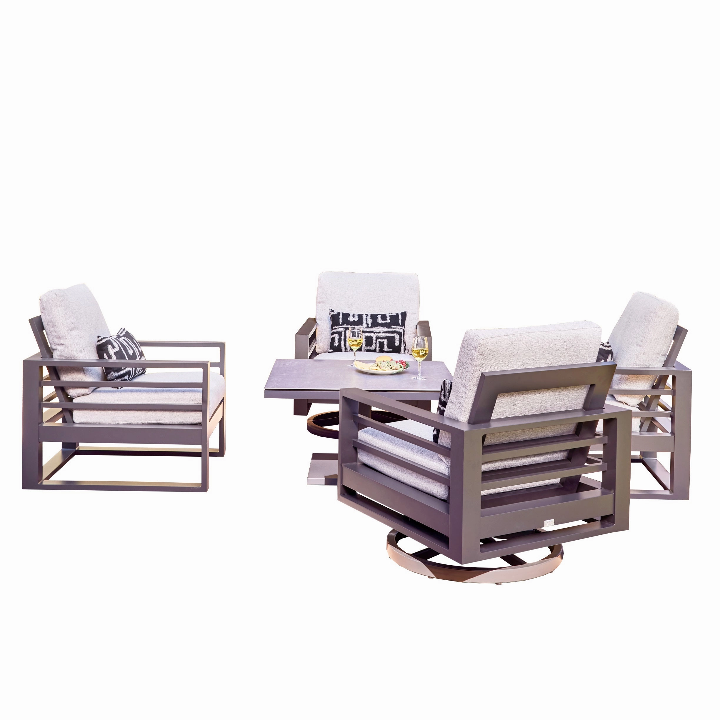 Palermo 5 Piece Chat Setaluminum alloy outdoor sofa set