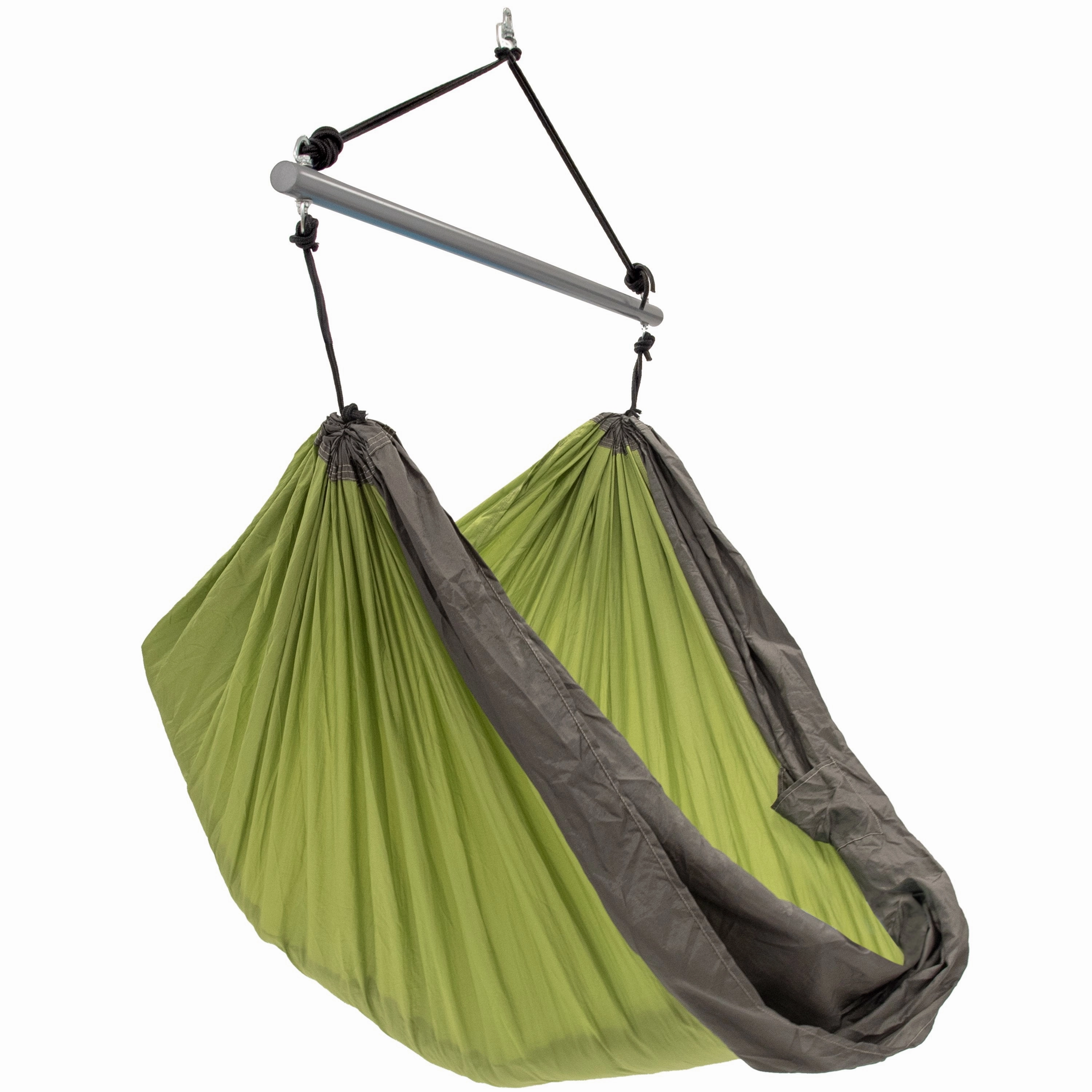 Parachute Hammock Chair - Apple & Storm outdoor swing chair with steel frame