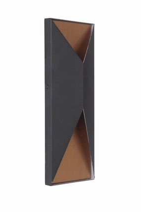 Peak LED Outdoor Pocket Sconce Textured Black / Satin BrassOutdoor wall sconces with motion sensor