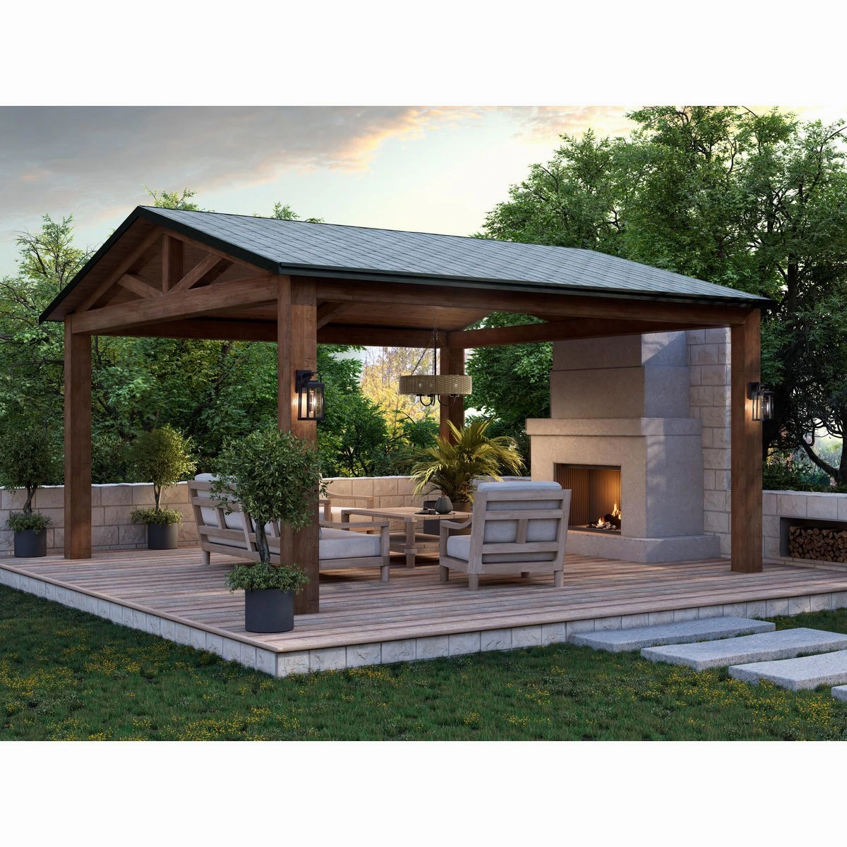 Pembroke 3-Light Outdoor Chandelier