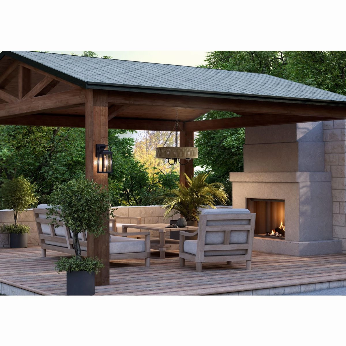 Pembroke 3-Light Outdoor Chandelier