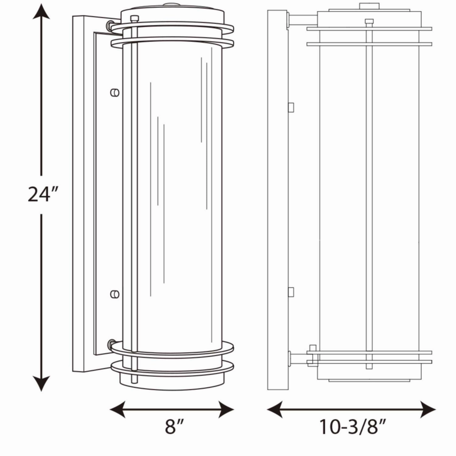 Penfield Two Light Wall Lantern Oil Rubbed Bronze