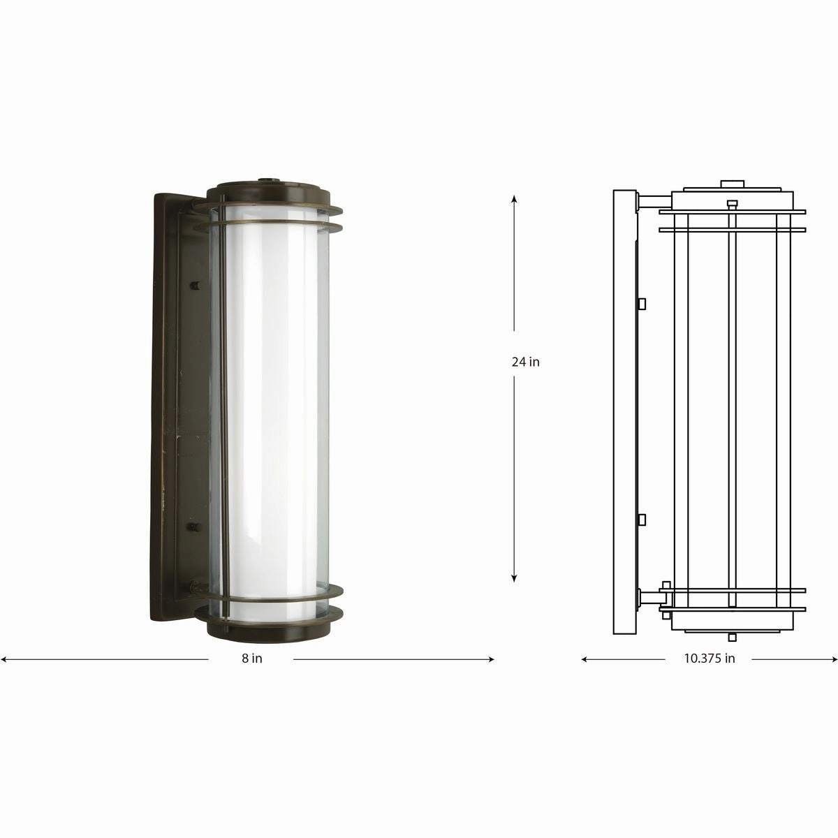 Penfield Two Light Wall Lantern Oil Rubbed Bronze