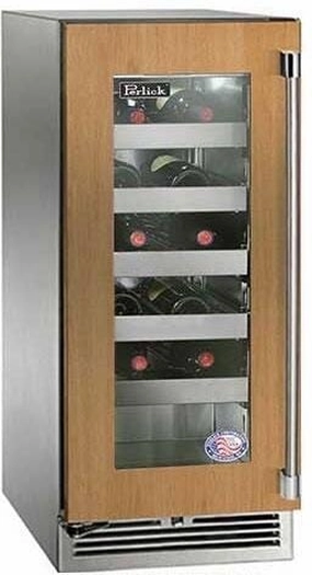 Perlick 15 inch Signature Series 20 Bottle Wine Cooler HP15WO-4-4 outdoor beverage cooler with wheels