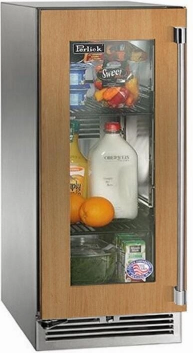 Perlick 15 inch Signature Series 2.8 cu ft Refrigerator HP15RM-4-4 outdoor beverage cooler with wheels