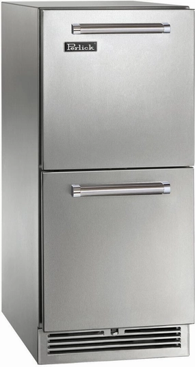 Perlick 15 inch Signature Series Drawer Refrigerator HP15RM-4-5 outdoor beverage cooler with wheels