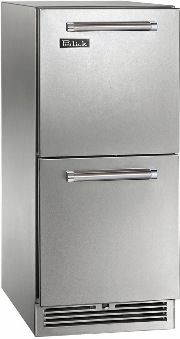 Perlick 15 inch Signature Series Drawer Refrigerator HP15RM-4-5 outdoor beverage cooler with wheels