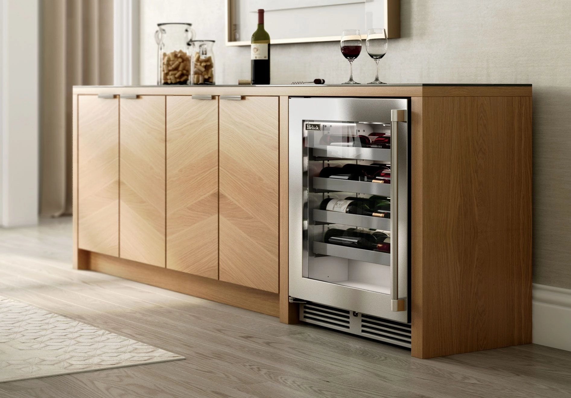 Perlick 24 inch Signature Series 20 Bottle Wine Cooler HH24WS-4-3