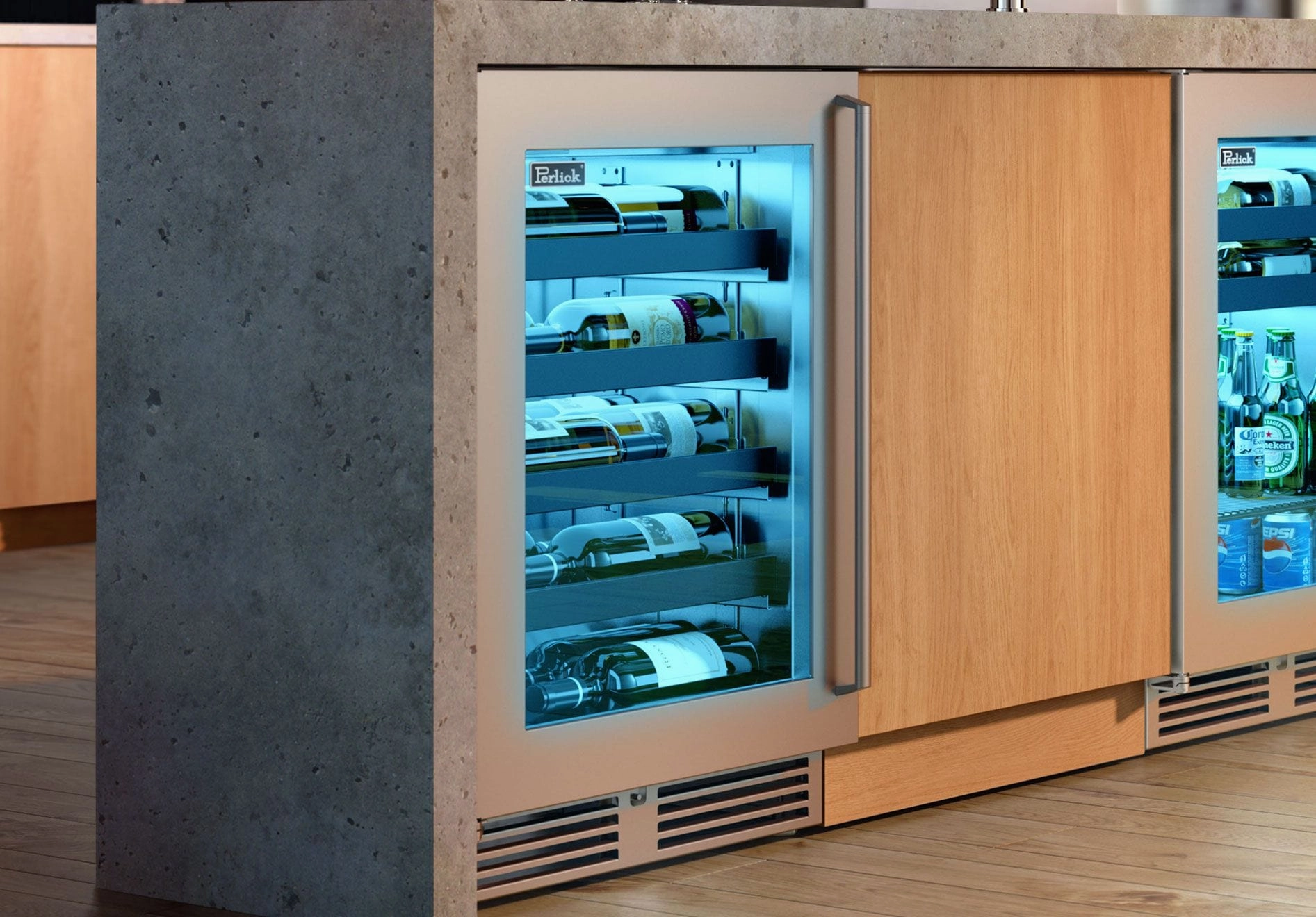 Perlick 24 inch Signature Series 20 Bottle Wine Cooler HH24WS-4-3