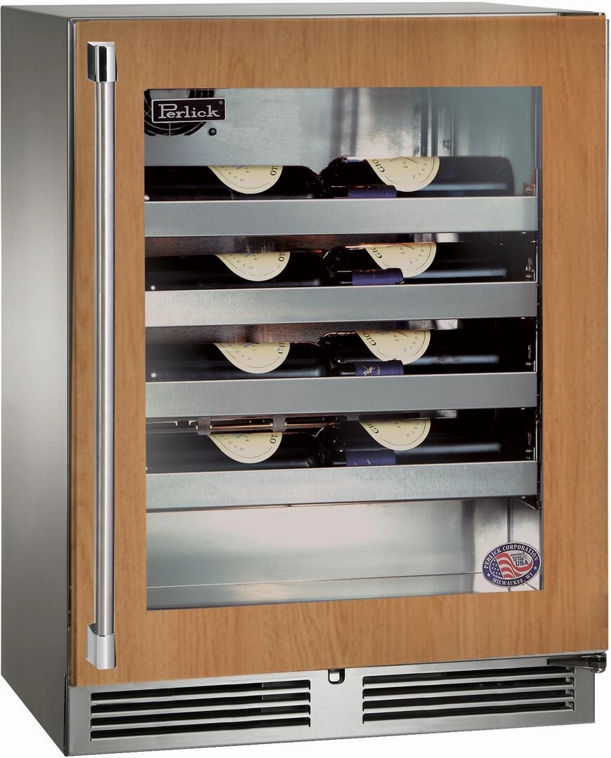 Perlick 24 inch Signature Series 20 Bottle Wine Cooler HH24WS-4-4