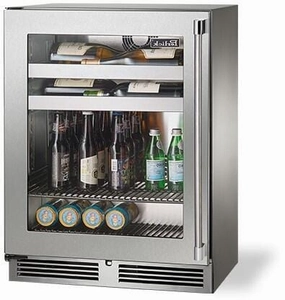 Perlick 24 inch Signature Series 3.1 cu ft  Beverage Center HH24BO-4-3 outdoor beverage cooler with wheels