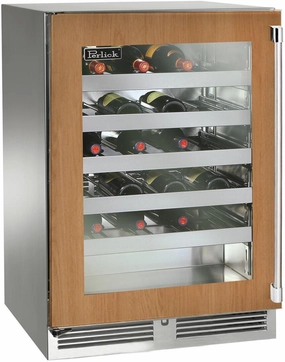 Perlick 24 inch Signature Series 45 Bottle Wine Cooler HP24WO-4-4 outdoor beverage cooler with wheels