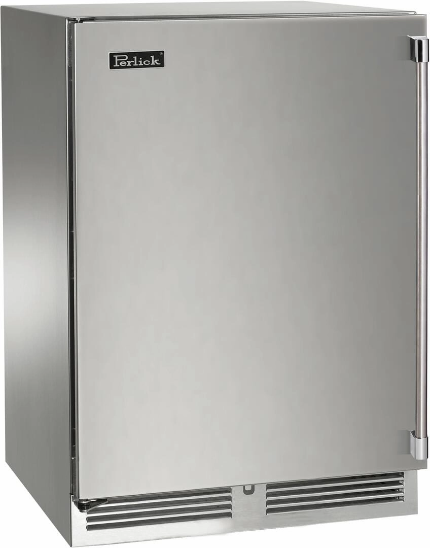 Perlick 24 inch Signature Series 5.2 cu ft Compact Refrigerator HP24RO-4-1 outdoor beverage cooler with wheels