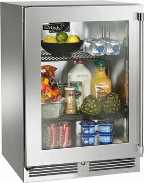 Perlick 24 inch Signature Series 5.2 cu ft Compact Refrigerator HP24RO-4-3 outdoor beverage cooler with wheels