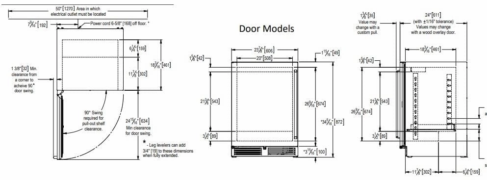 Perlick 24 inch Signature Series 5.2 cu ft Compact Refrigerator HP24RO-4-4