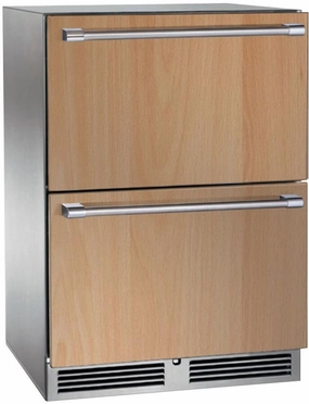 Perlick 24 inch Signature Series 5.2 cu ft Drawer Refrigerator HP24RO-4-6 outdoor beverage cooler with wheels