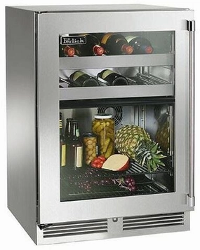 Perlick 24 inch Signature Series 5 cu ft  Beverage Center HP24CO-4-3 outdoor beverage cooler with wheels