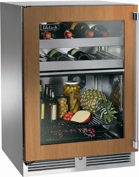 Perlick 24 inch Signature Series 5 cu ft  Beverage Center HP24CO-4-4 outdoor beverage cooler with wheels