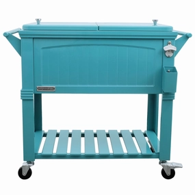 Permasteel 80Qt Furniture Style Patio Cooler - Tealoutdoor patio furniture set