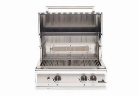 PGS Grills Legacy Series 30-Inch Newport Grill Head with Rotisserie Backburner - S27R stainless steel BBQ grill with side table