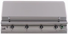 PGS Grills Legacy Series 51-Inch Big Sur Gourmet Grill Head with 1 Hour Gas Timer S48T stainless steel BBQ grill with side table