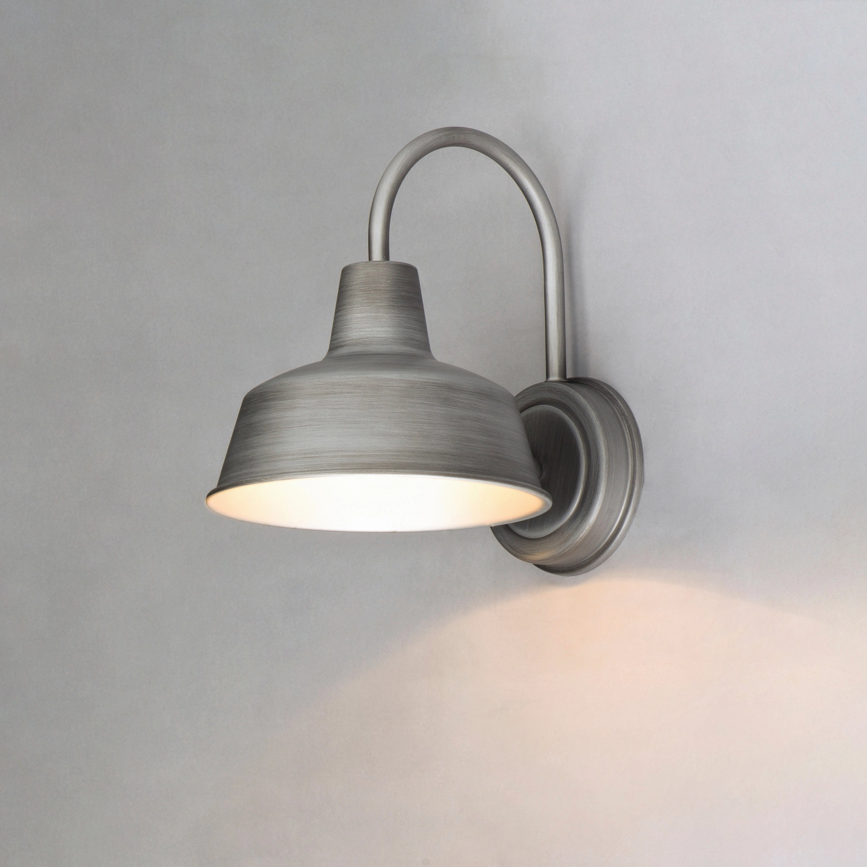 Pier M One Light Outdoor Wall Lantern Weathered Zinc