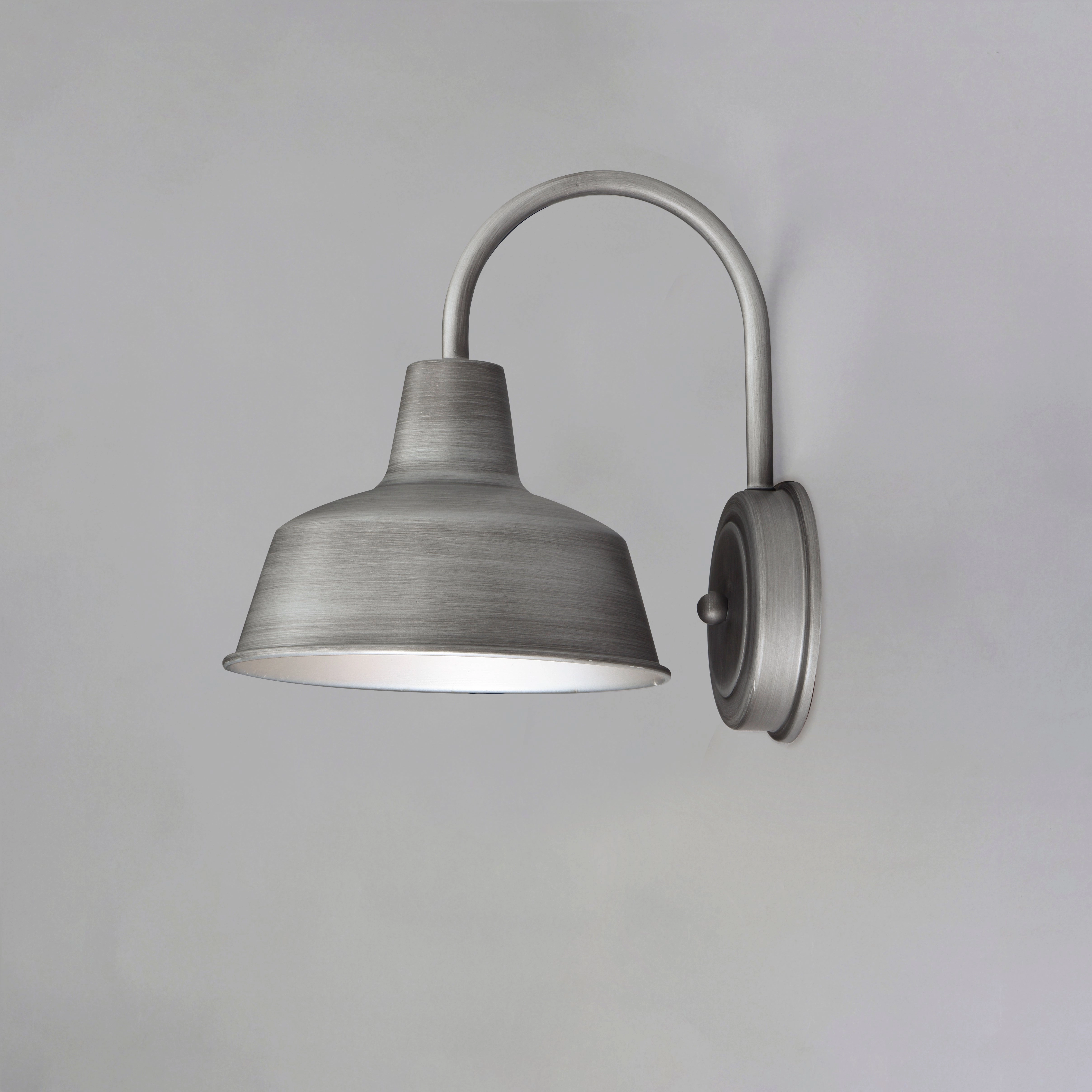 Pier M One Light Outdoor Wall Lantern Weathered Zinc
