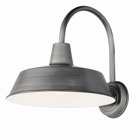Pier M One Light Wall Sconce Weathered ZincOutdoor wall sconces with motion sensor