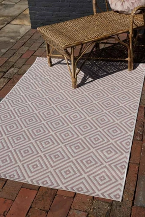 Pink Diamond Indoor/Outdoor Garden Rug - 3 Sizes Availableoutdoor garden decorative ornaments