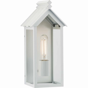 Point Dume-Dunemere One Light Outdoor Wall Lantern Shelter WhiteOutdoor wall sconces with motion sensor