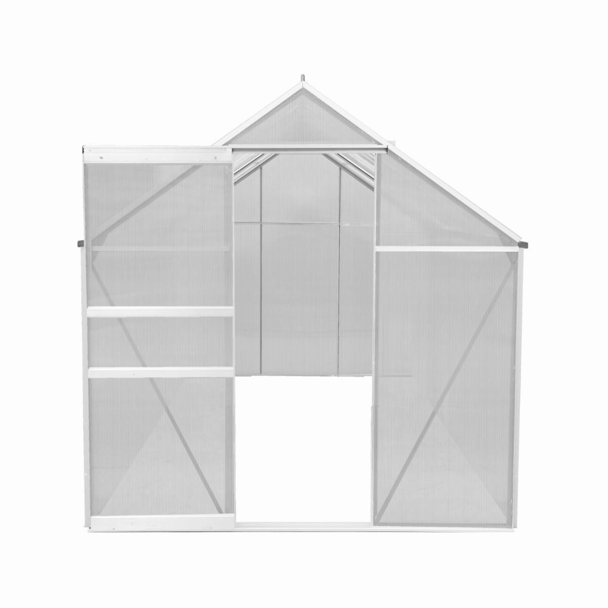 Polycarbonate Greenhouse 6ft x 10ft  Silver