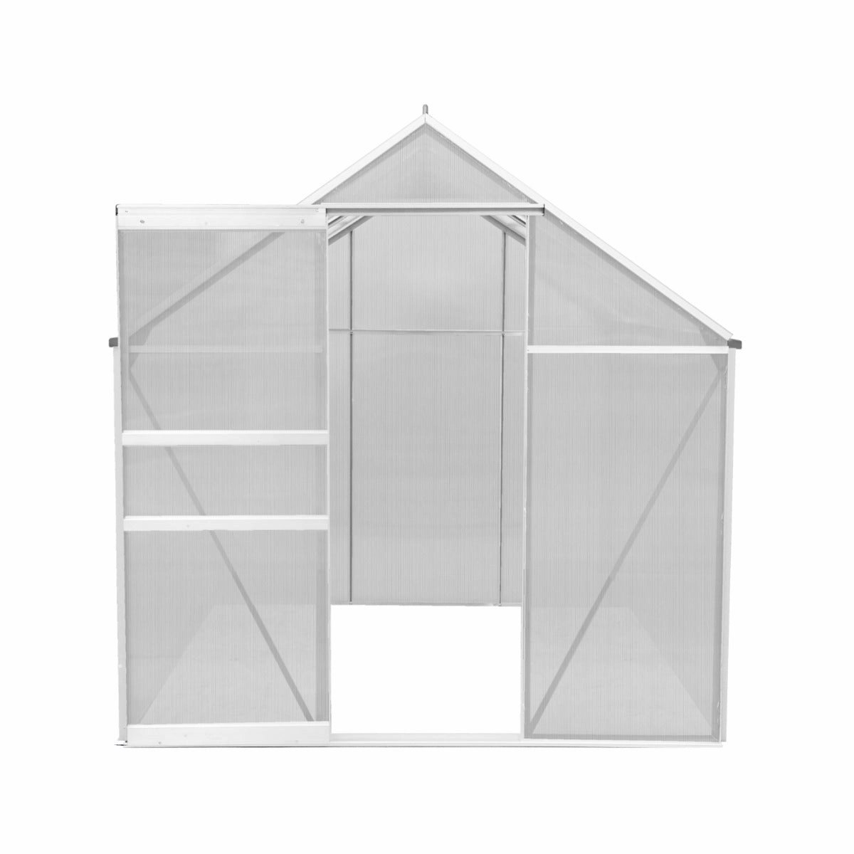 Polycarbonate Greenhouse 6ft x 6ft  Silver