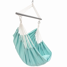 Polyester Hammock Chair - Aqua outdoor swing chair with steel frame