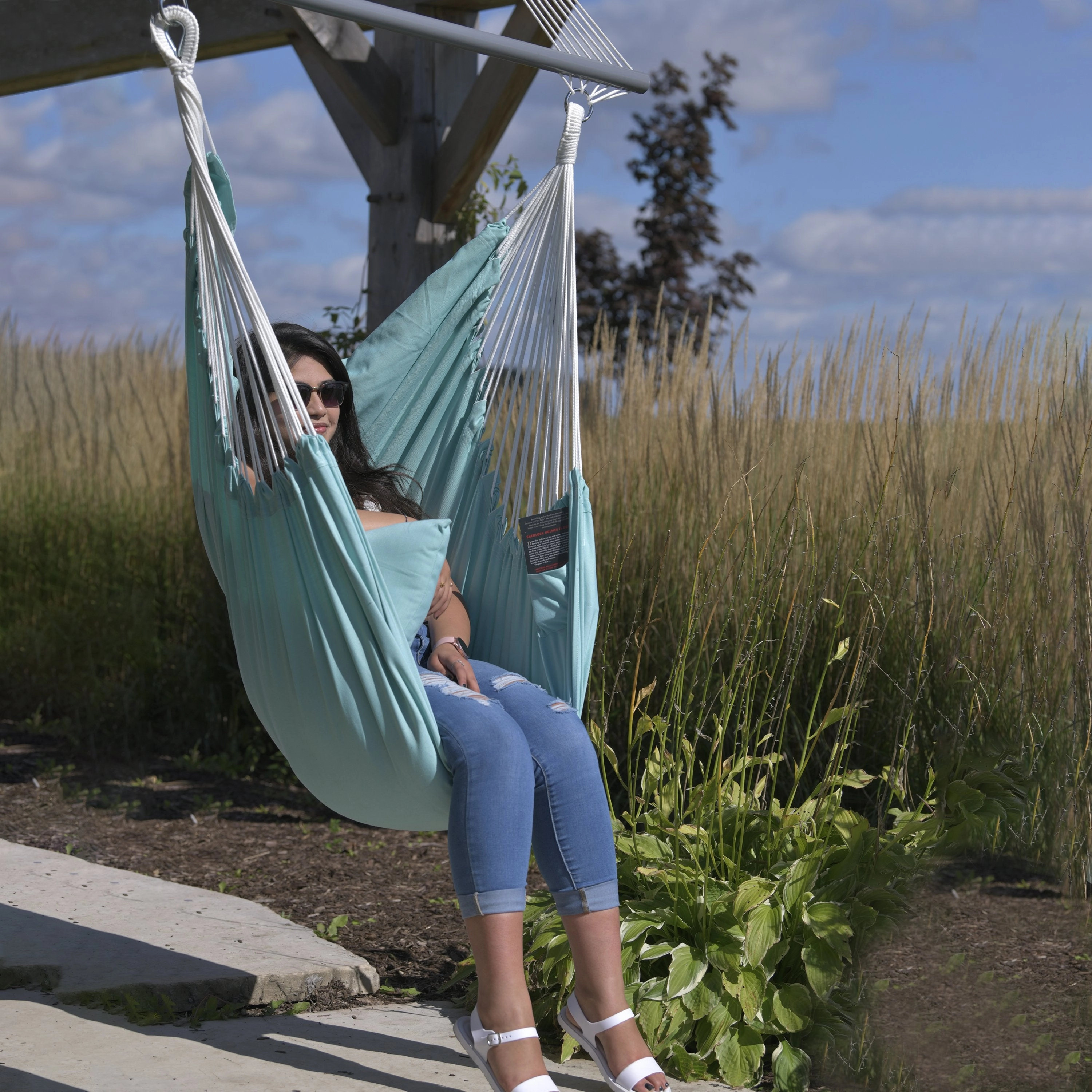 Polyester Hammock Chair - Aqua